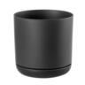 Recycled Plastic Cleo Pot 19cm Charcoal  Charcoal