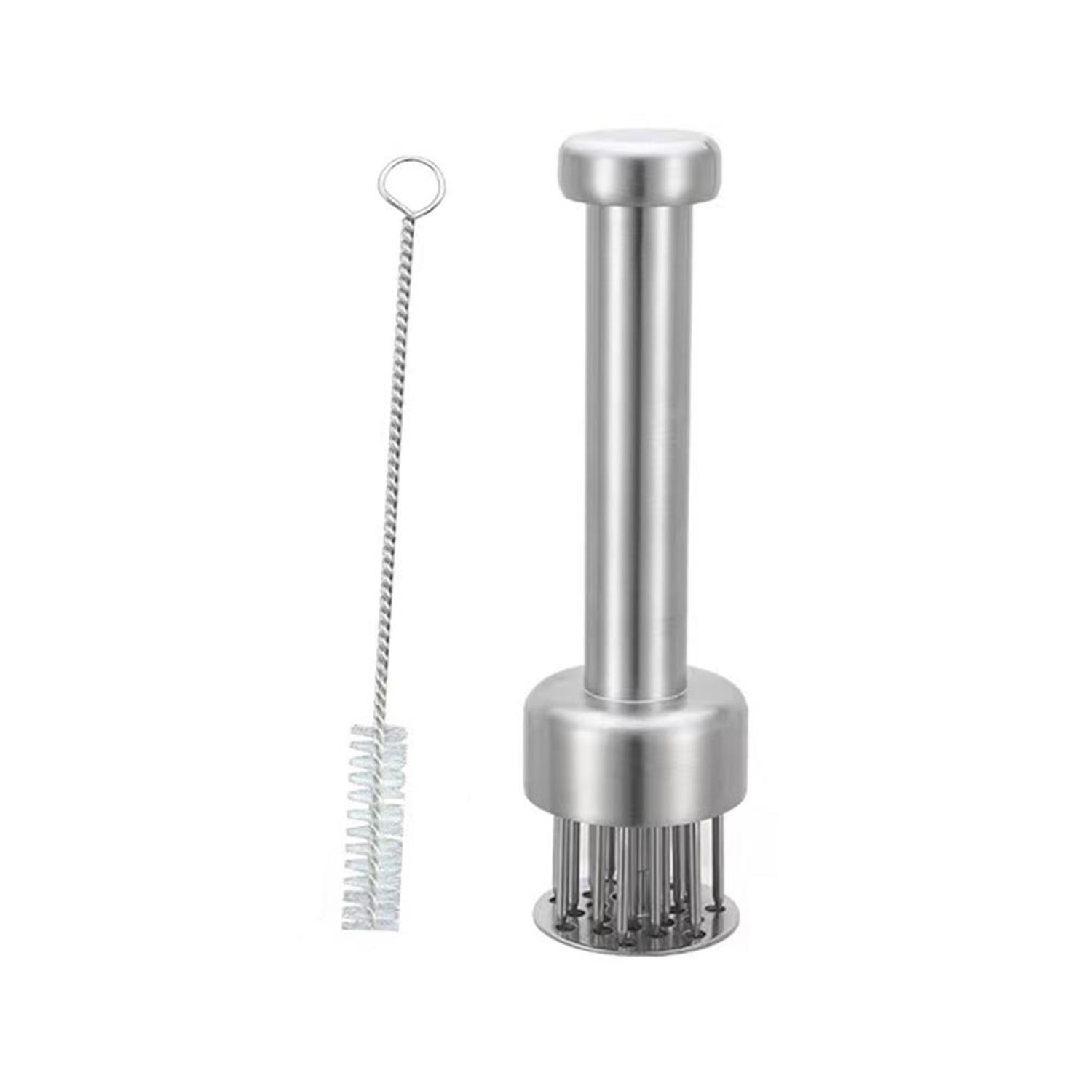 Pork Belly Skin Pricker and Meat Tenderiser with Cleaning Brush