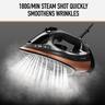 Take on the toughest wrinkles with a powerful steam iron designed for fast, effortless results. With 2400W performance and high‑pressure steam shots up to 180g/min, it smooths even stubborn creases with ease—on flat fabrics or hanging garments.