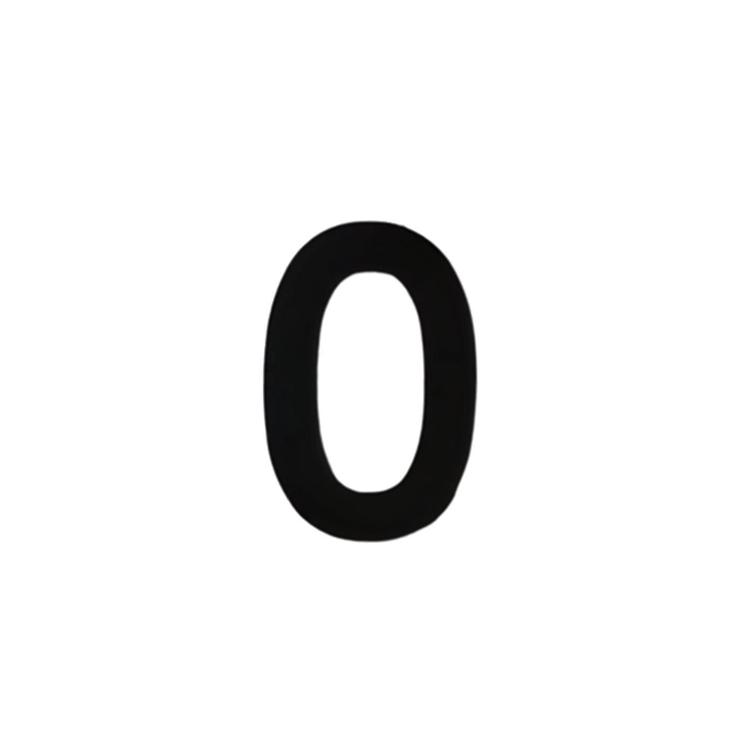 Adhesive Black Numeral #0 50mm