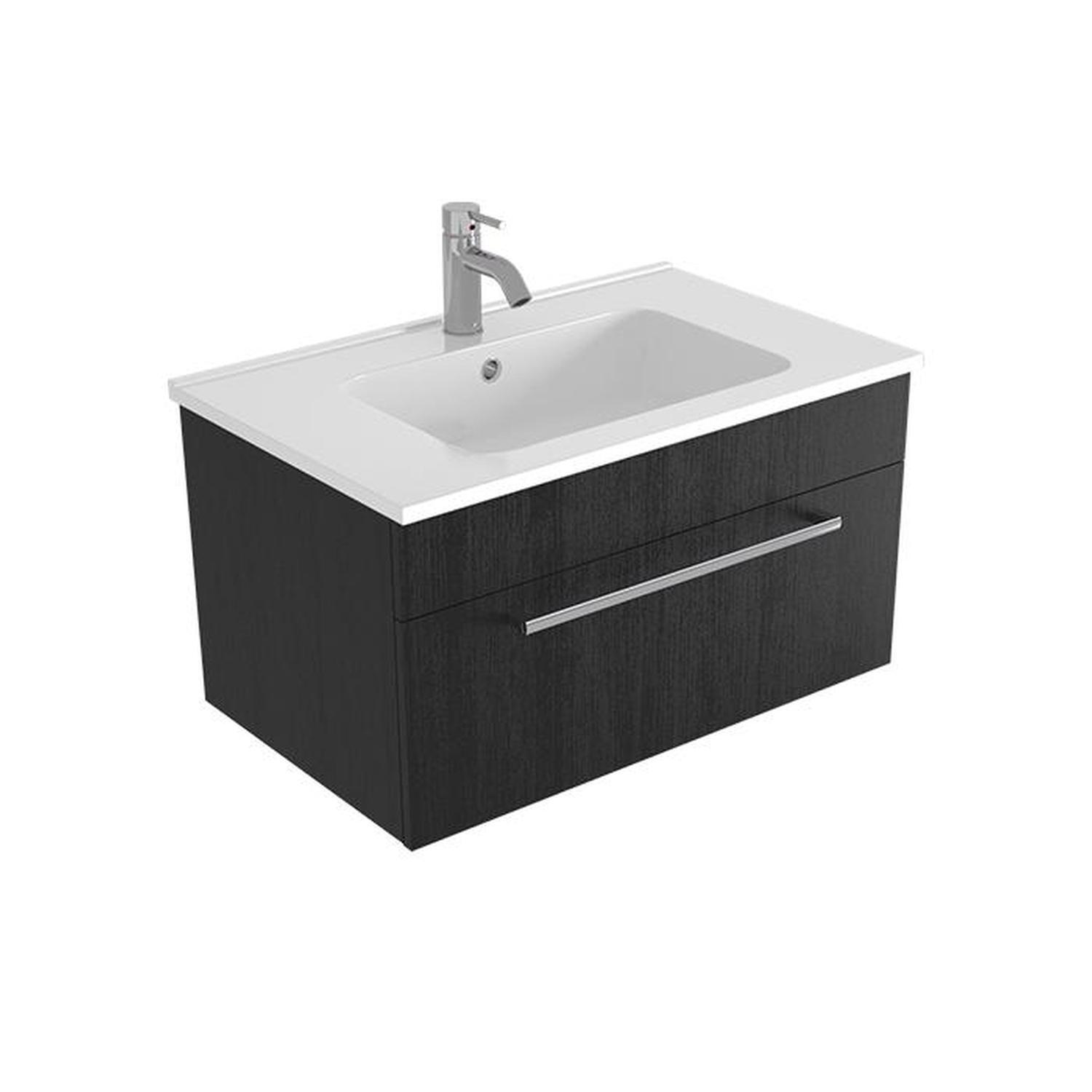 Wall Vanity 750mm Black