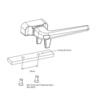 Window Handle High Profile Venting Right-Hand Sub Fix  85mm Black