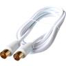 Coax Plug to Coax Socket Lead 1.5m White
