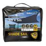 Platinum Shade Sail Platinum Rectangle  3 x 5M Charcoal