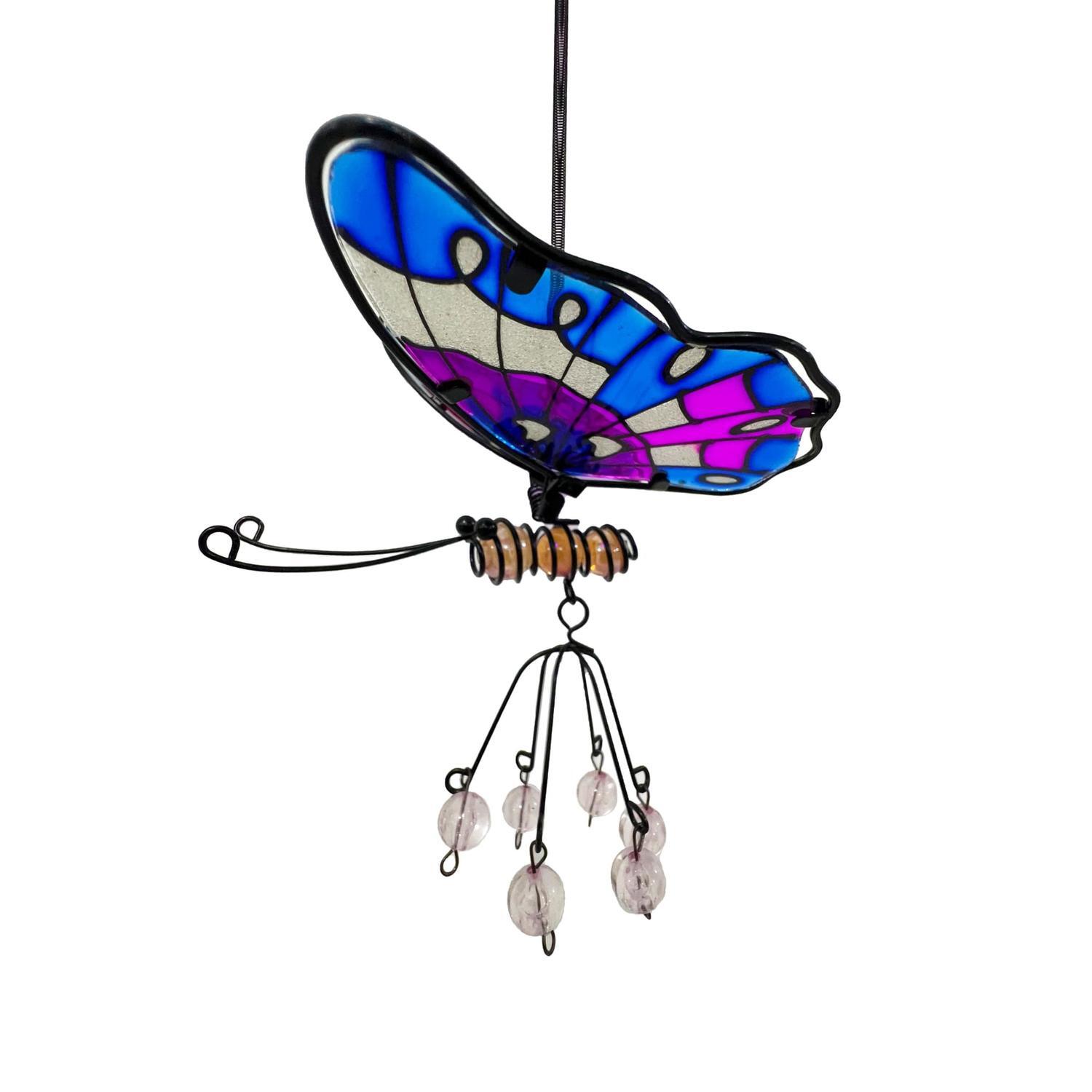 Hanging Butterfly Garden Décor  Purple