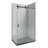 Solara 1410 x 1010mm 2-Wall RH Black Tray and Matte Black Sliding Screen