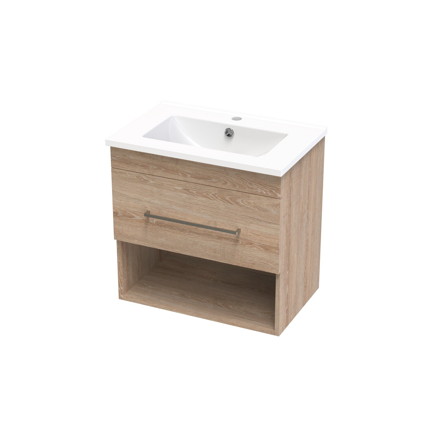 Cashmere Slim Drawer Open Wall Hung Vanity