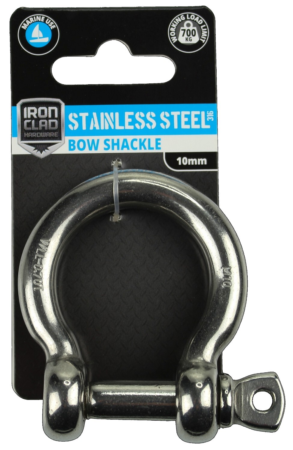 Bow Shackle 10mm Stainless Steel 316