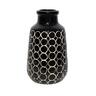 Black Circles Ceramic Vase