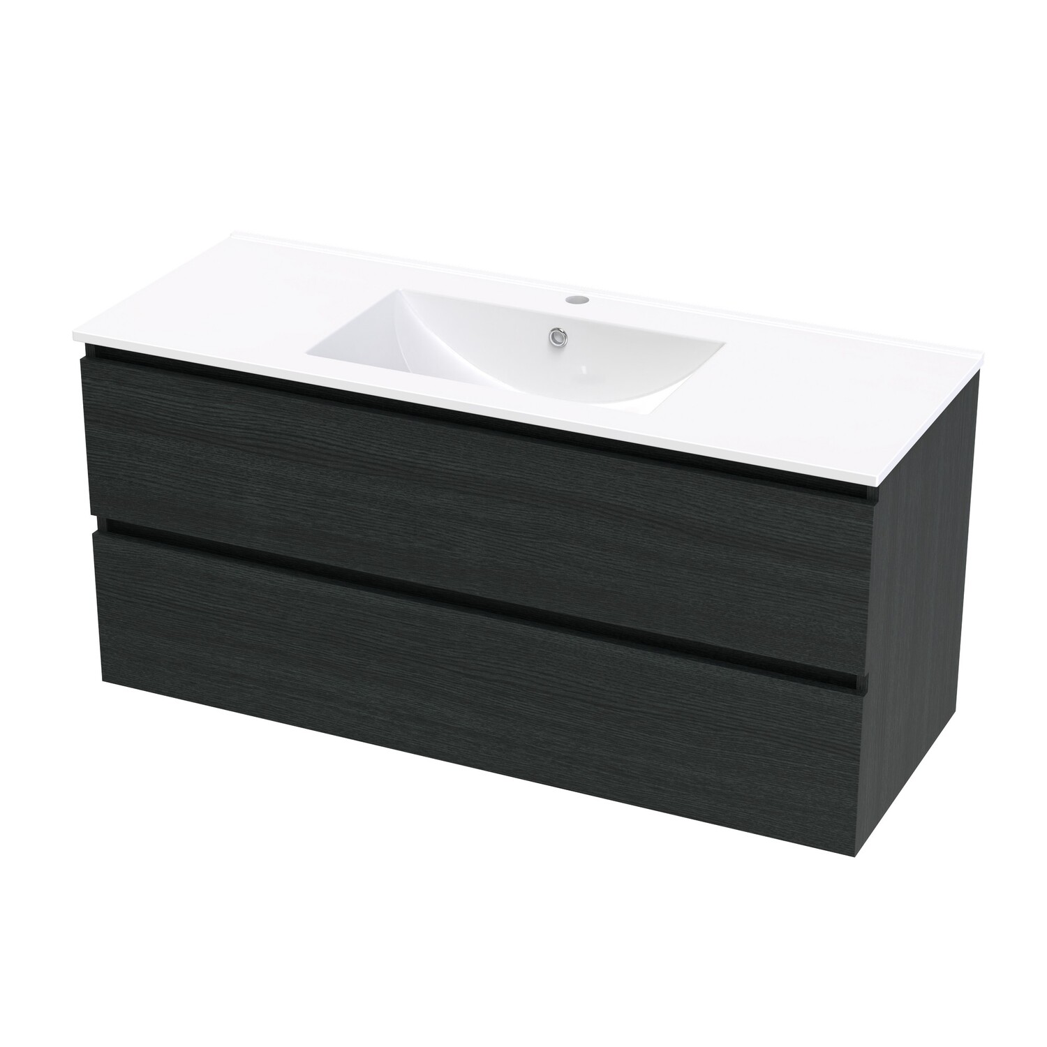 Pacific Rise 1200 Double Drawer Wall Charred Oak
