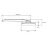 Window Handle Wedgeless Low Profile Left-Hand Face Fix 93mm Black