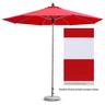 Tuscany Umbrella 2.7m Red White Stripe