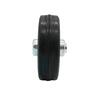 Rubber Tyred Steel Centered Wheel  80mm Black