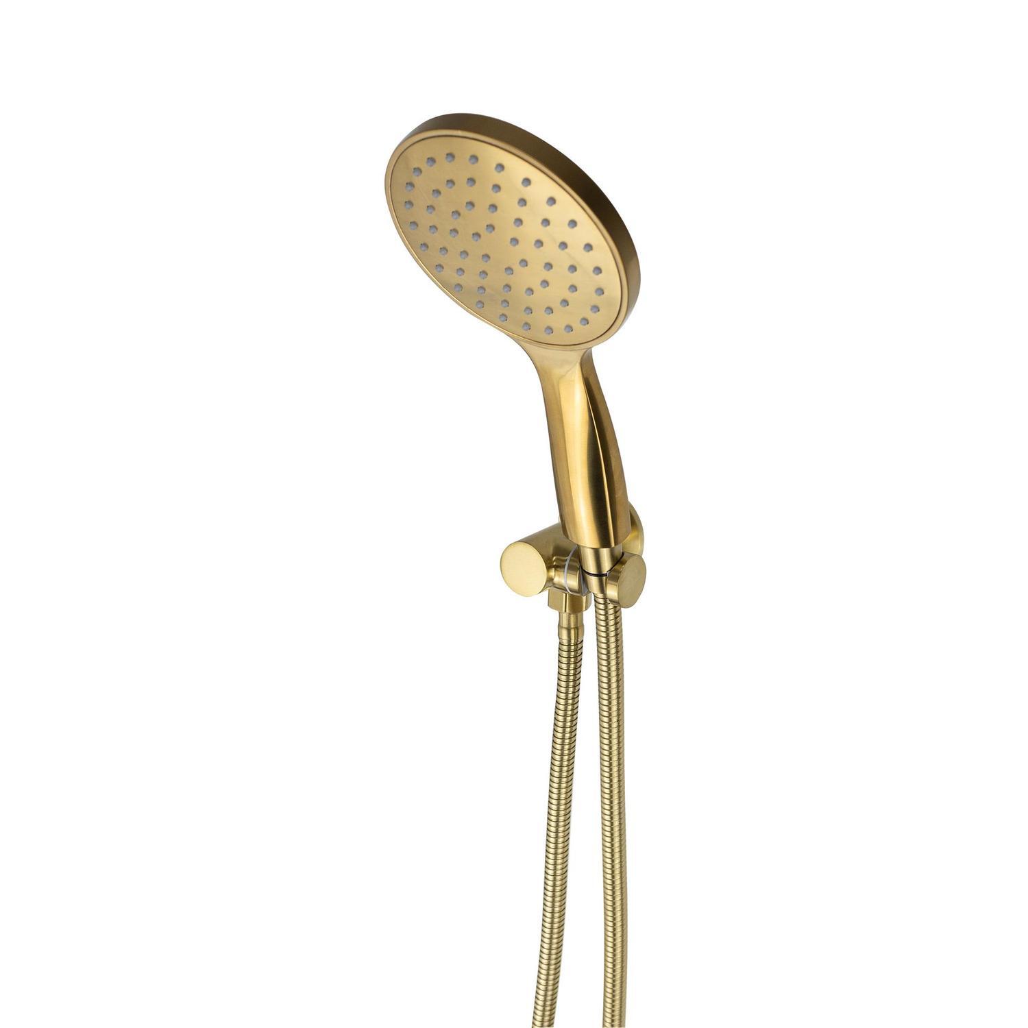 Shower Head Hose Holder Elbow Brushed Gold