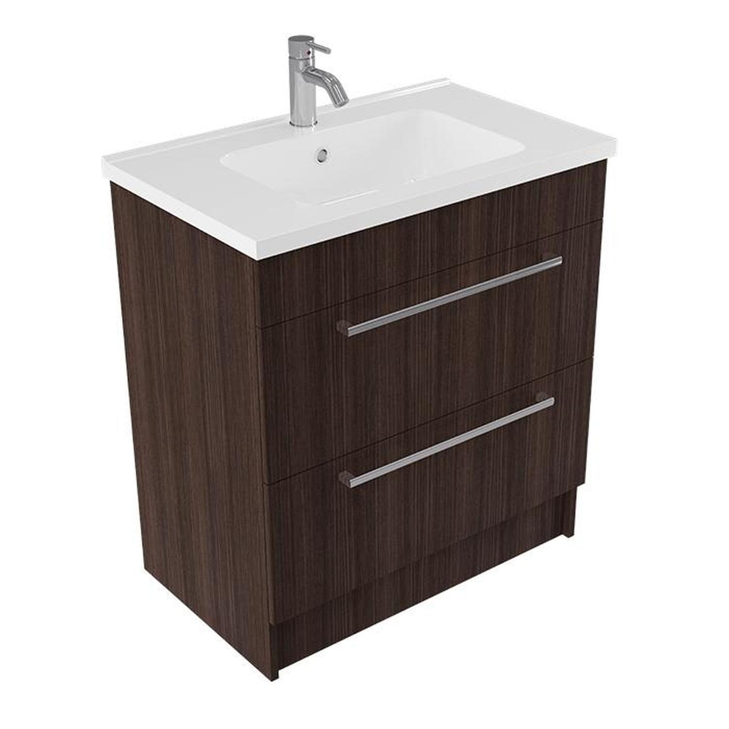 Floor Vanity 750mm Charred Oak