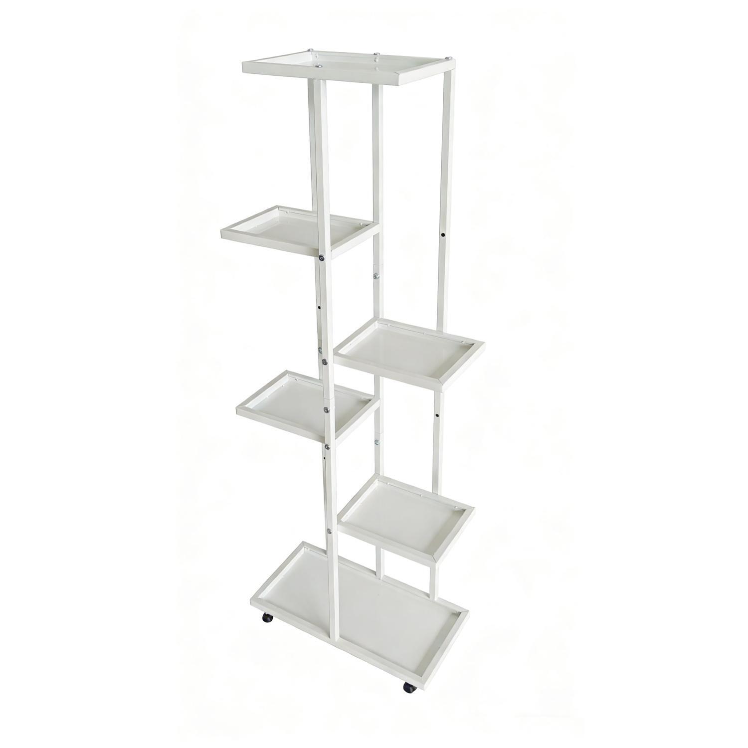 6-Tier Metal Plant Stand White