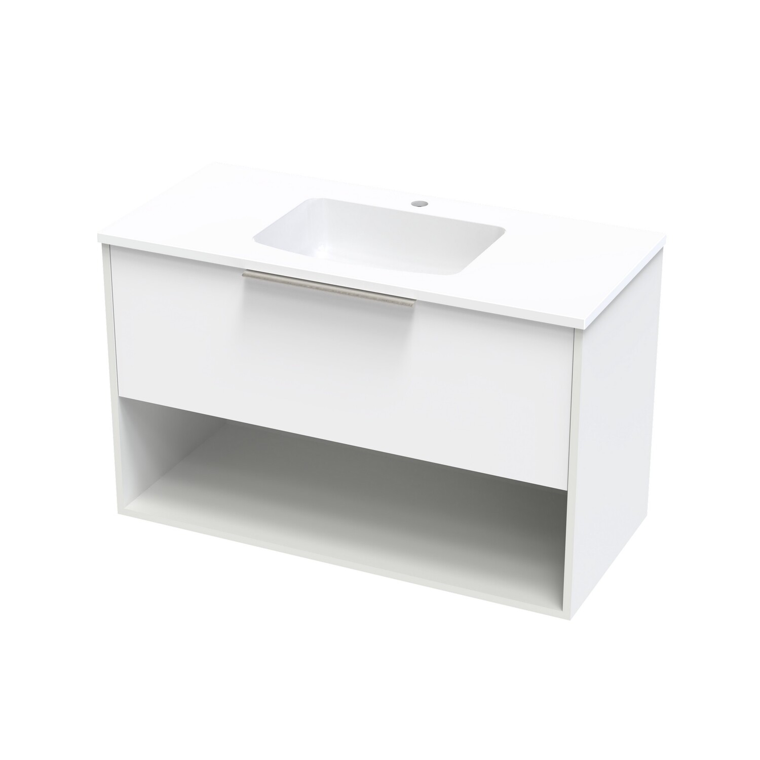 Nikau Grove 1000 Centre Bowl Drawer Open Ultra Gloss White/Colour