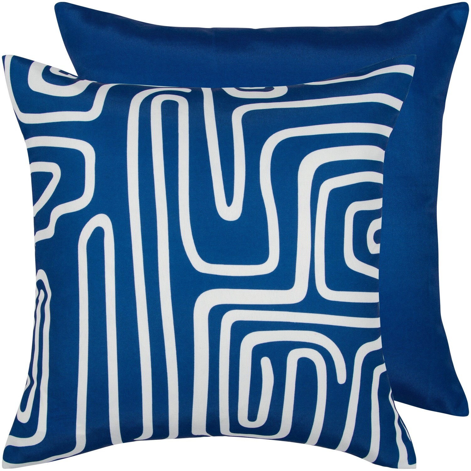 Outdoor Cushion 45cm Abstract Navy