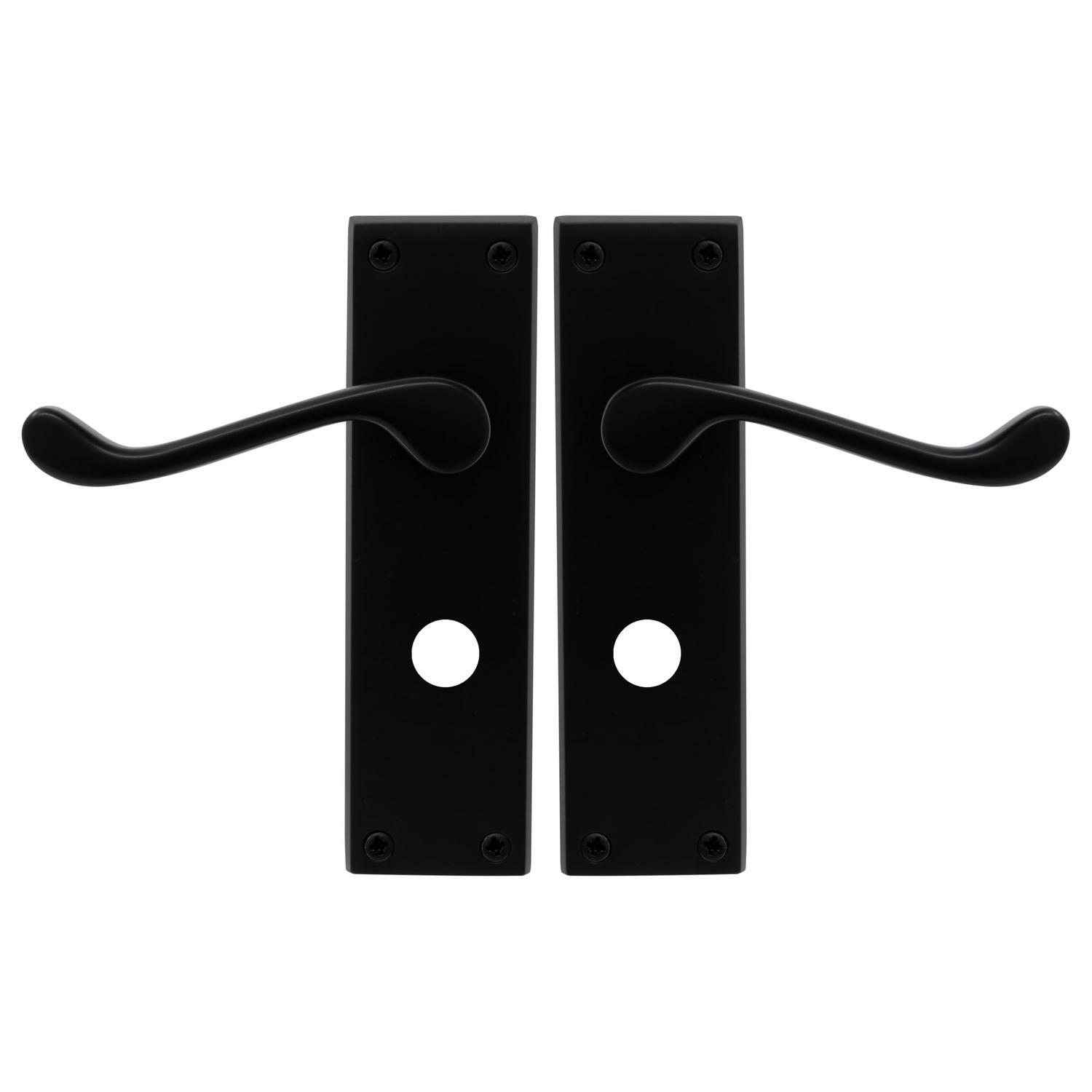 York Square Longplate Privacy 57mm Matte Black