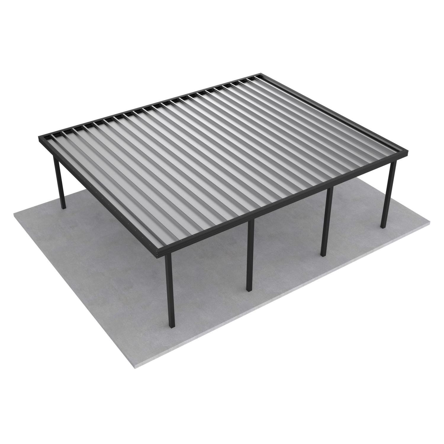 Double Carport L: 7250mm, W:6000mm, H:2100mm Black
