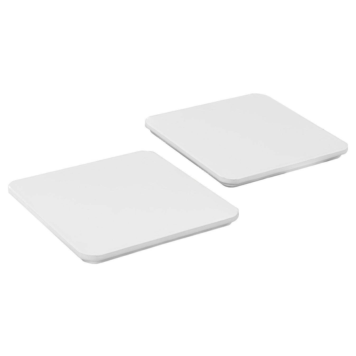 Aluminium Modern Picket Post Caps, Pack of 2  W: 60mm, H: 60mm, D: 2mm White