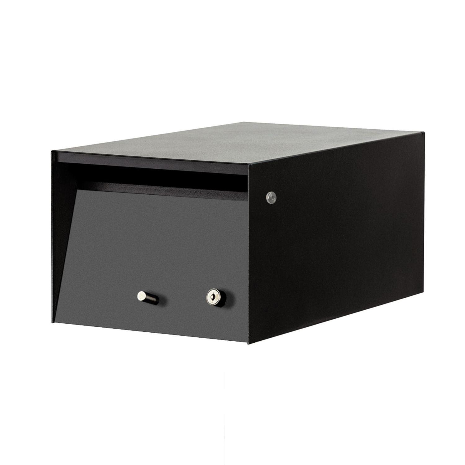 Metal Letterbox  Black/Grey