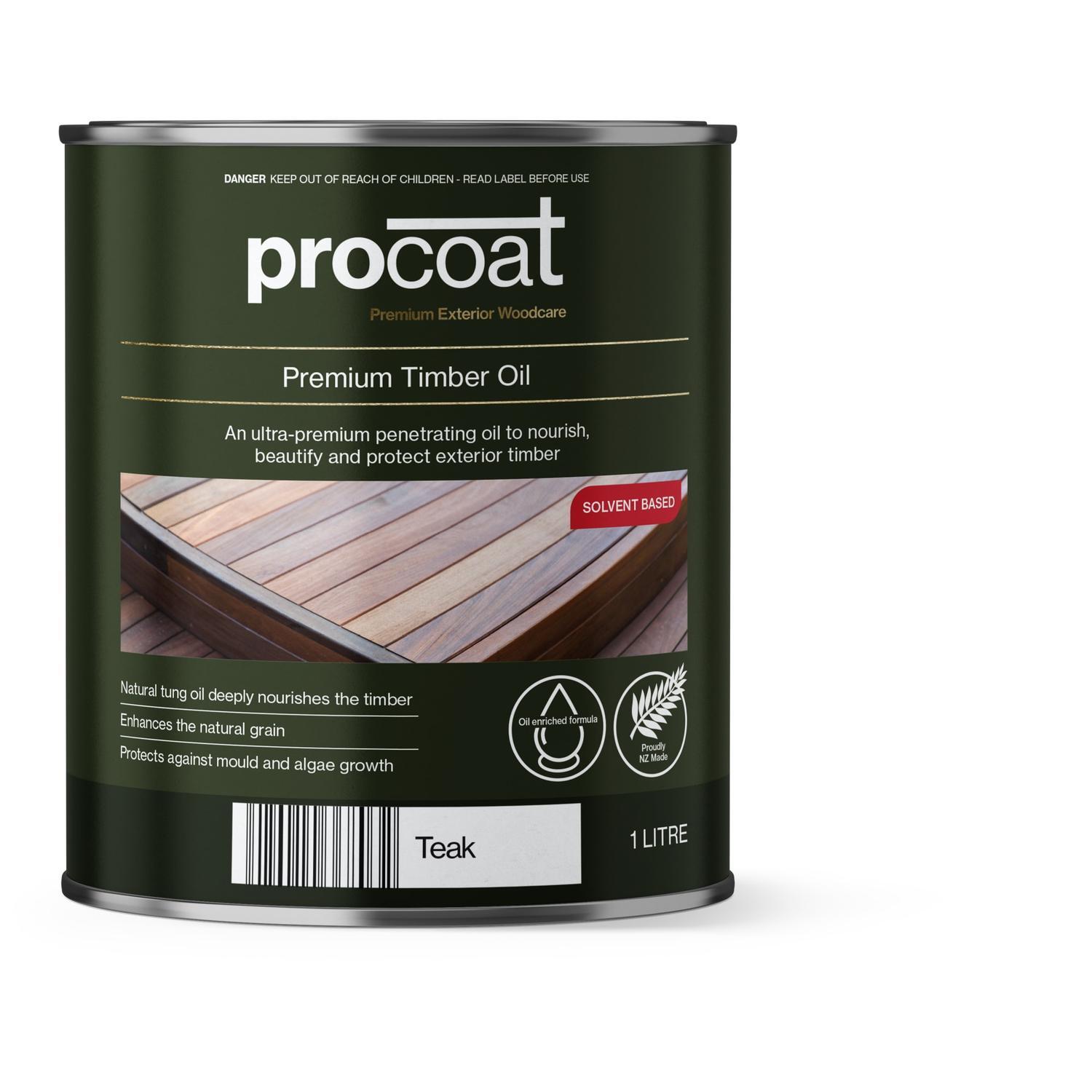 Premium Exterior Timber Oil 1L Teak
