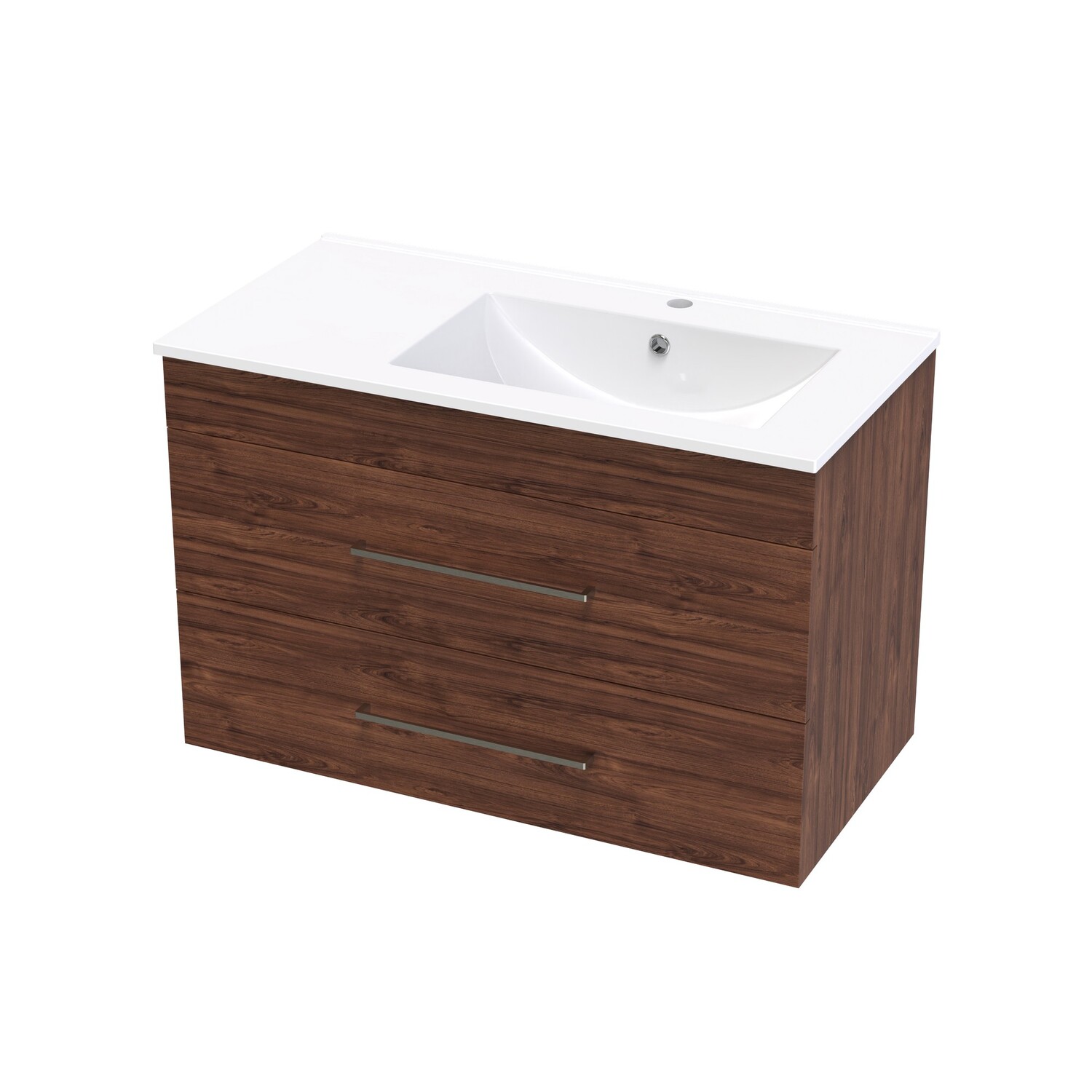 Cashmere Valley 900 Right Hand Bowl Double Drawer Wall Colour