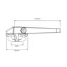 Window Handle Locking Wedgeless Left-Hand Sub Fix 107mm Black