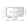 Bowl & 1/4 Bowl Sink + Drainer