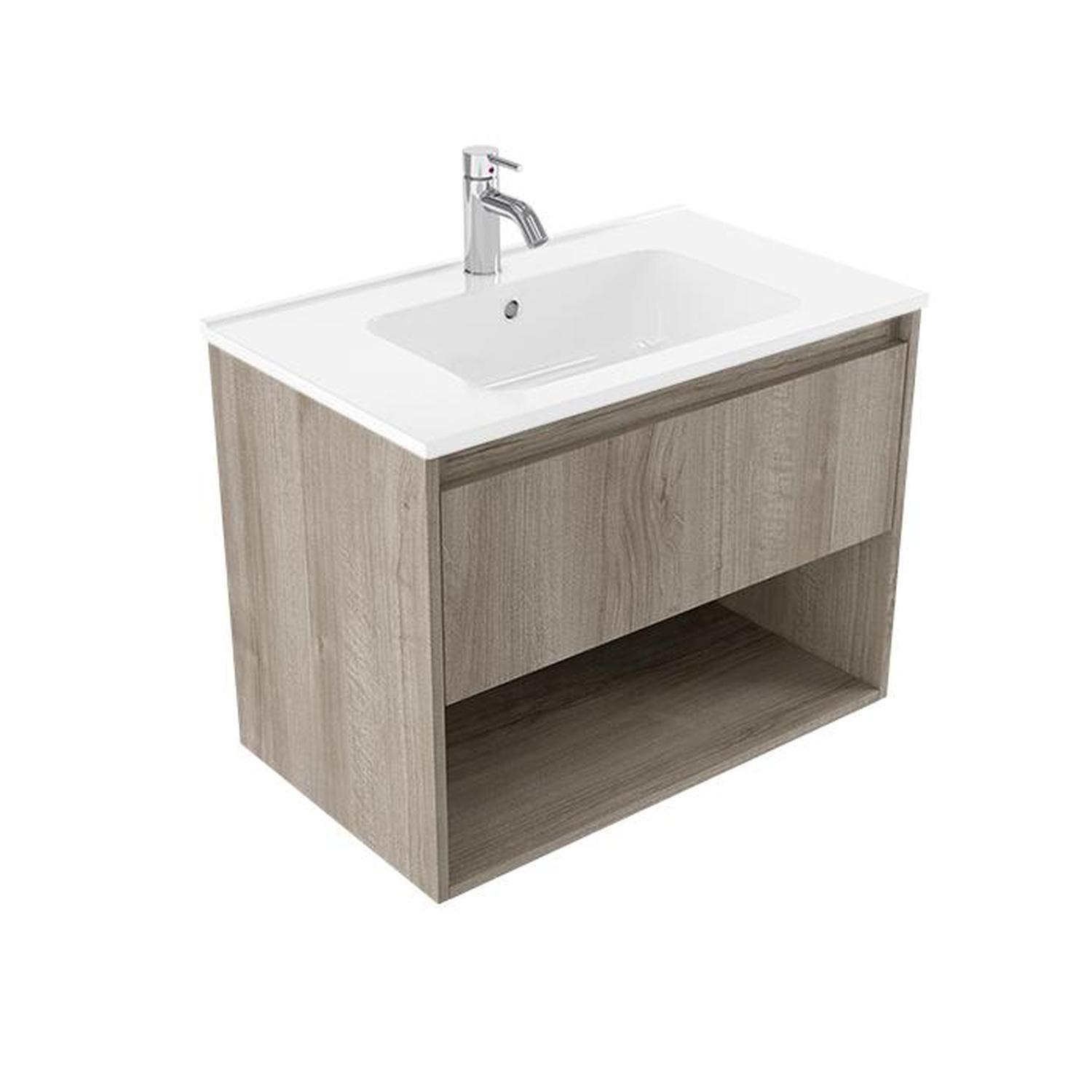 Wall Vanity 750mm Walnut
