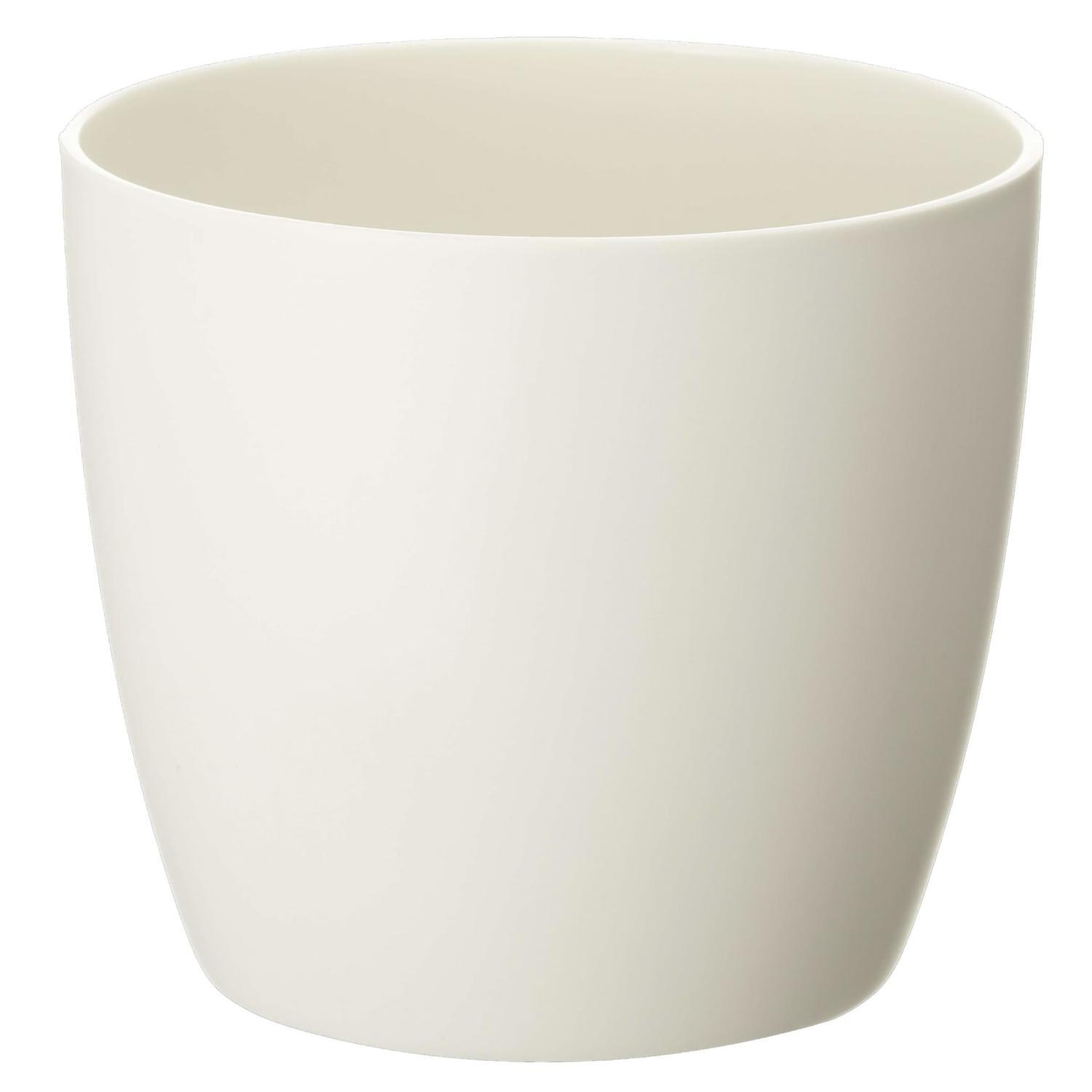 Recycled Plastic Elm Pot 11cm White  White