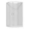 Essence Curved Flat Wall Acrylic Shower 1000 x 1000 x 1965mm White