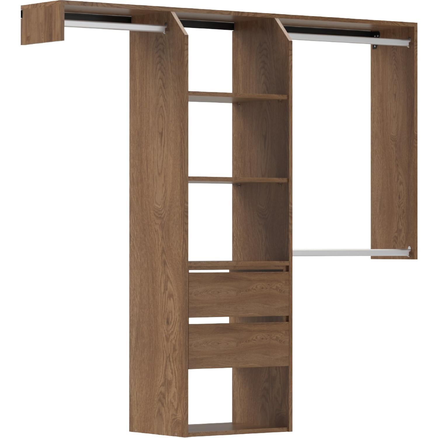 Customisable Wardrobe with Drawers (Medium) 1600-1800 mm Southern Oak