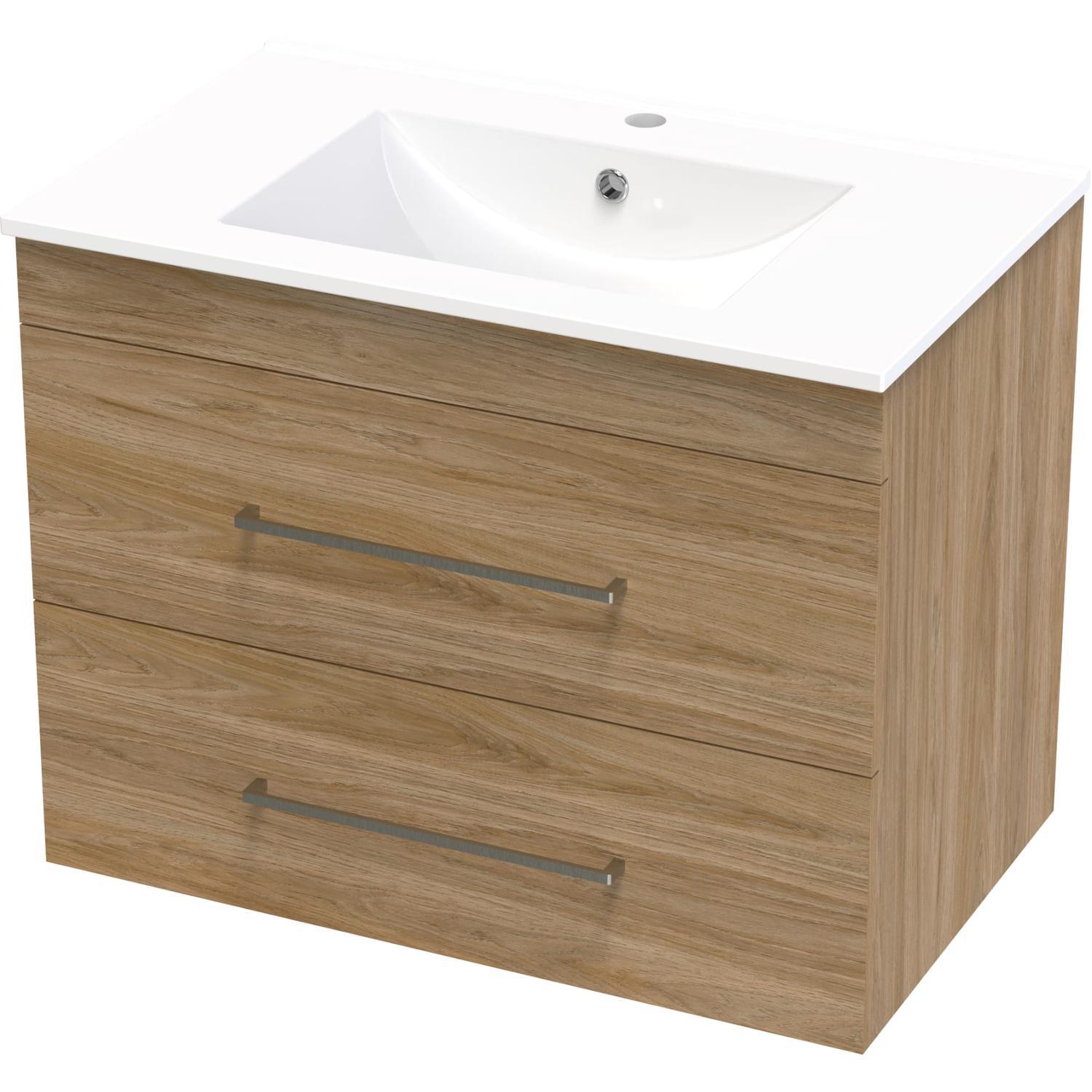 Cashmere Double Drawer Wall Hung Vanity