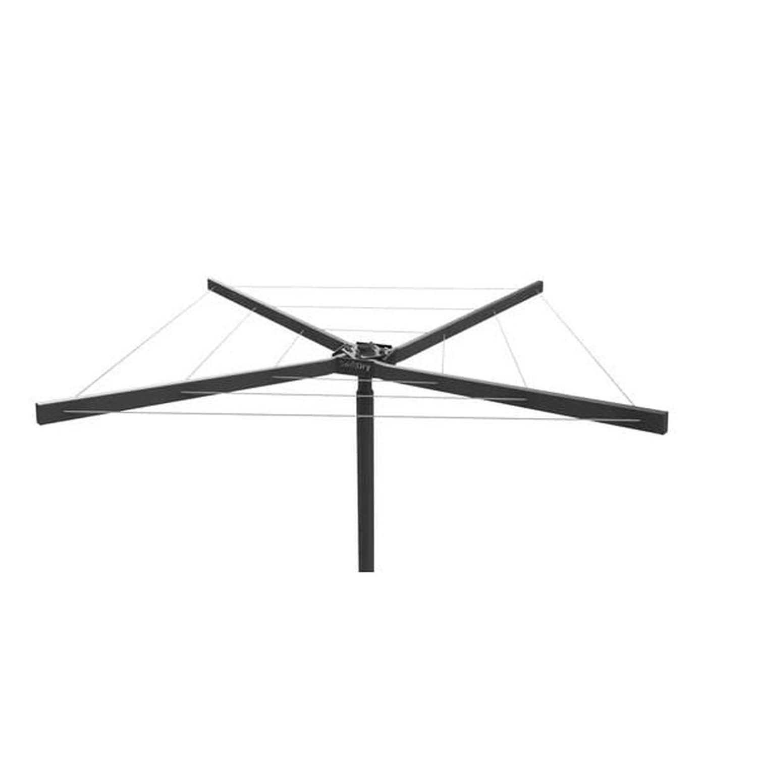 Rotary Clothesline 2 Metre Diameter Black