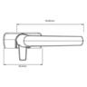 Window Handle Aria Helix Seal Double Tongue Right Hand  Appliance White