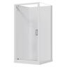 2 Sided Flat Wall Acrylic Shower Offset Waste 1000 x 1000 x 2015mm White