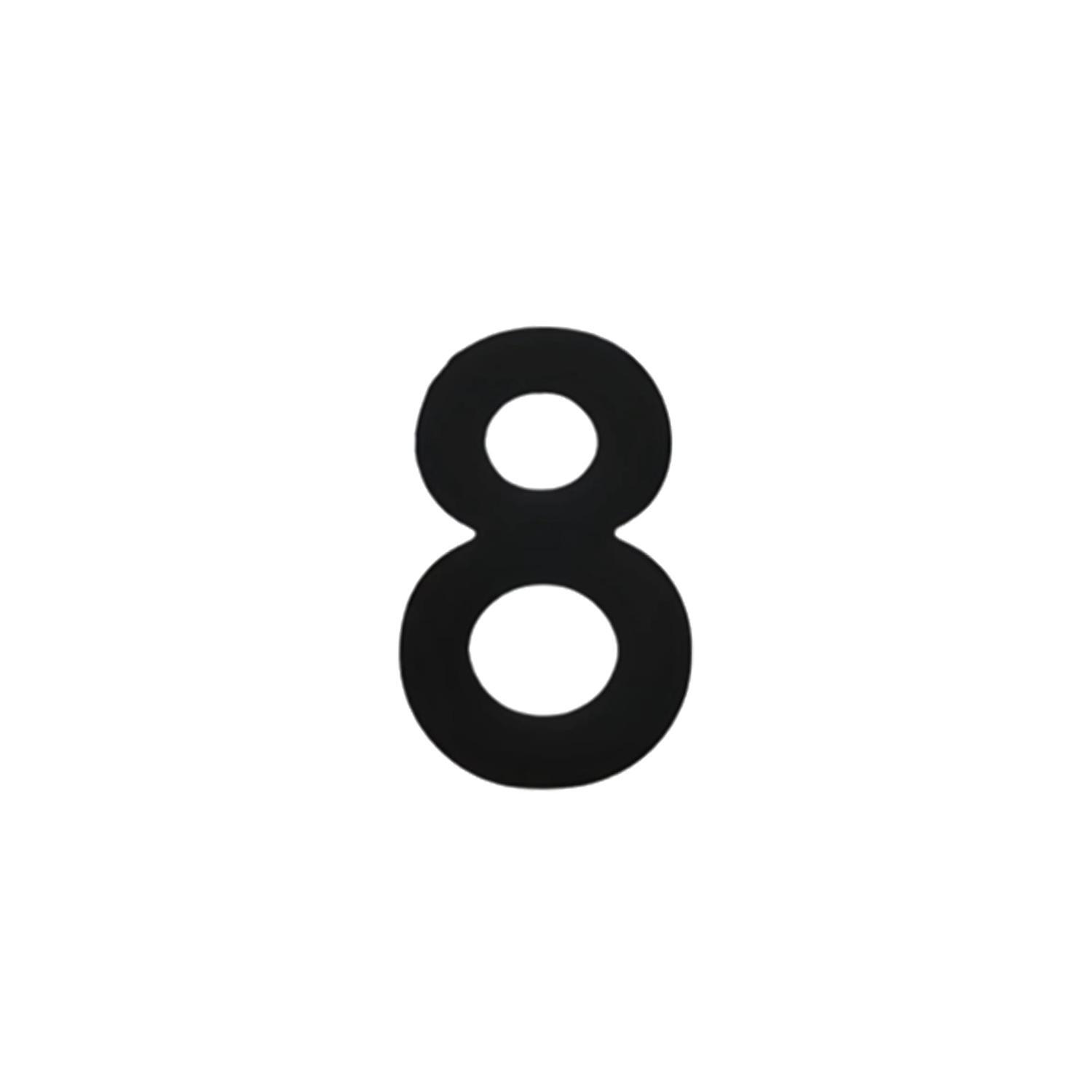 Adhesive Black Numeral #8 50mm