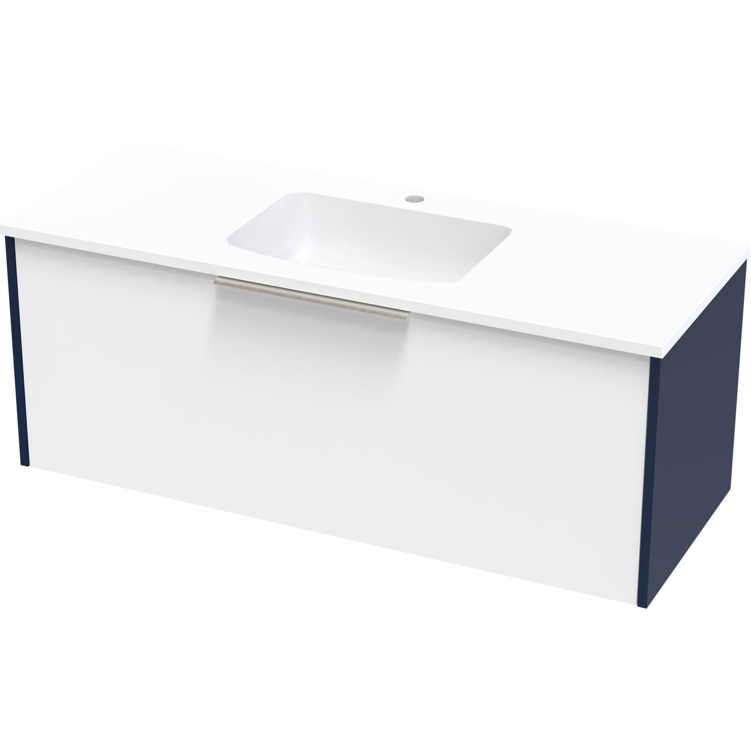 Nikau Grove 1200 Single Drawer Ultra Gloss White/Colour White