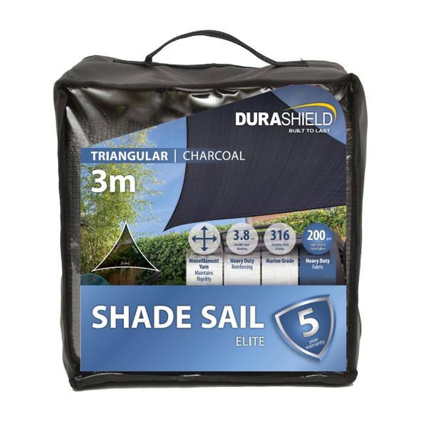 Shade Sail Elite Triangle 3M Charcoal
