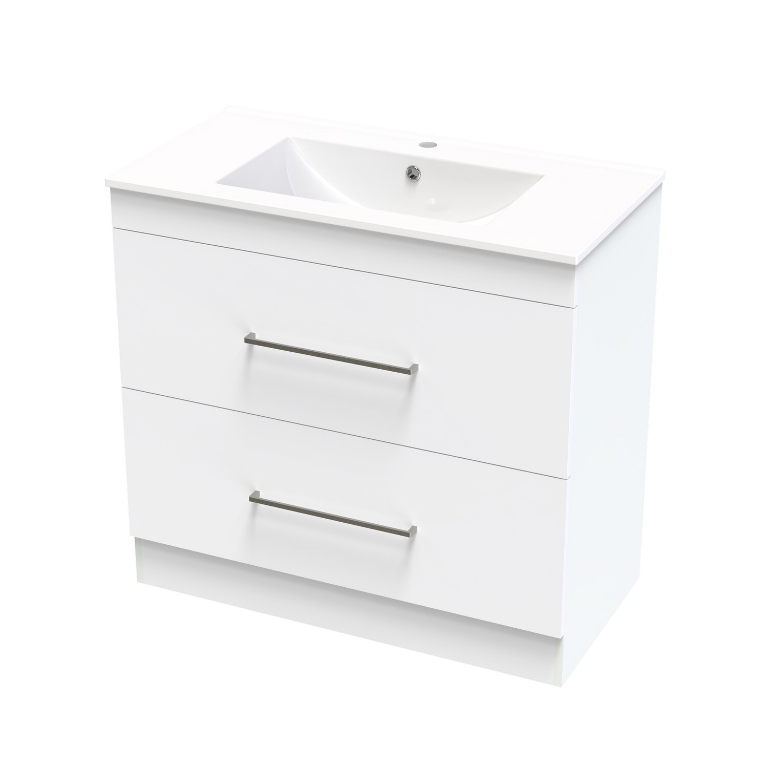 Cashmere Double Drawer Floorstanding Vanity