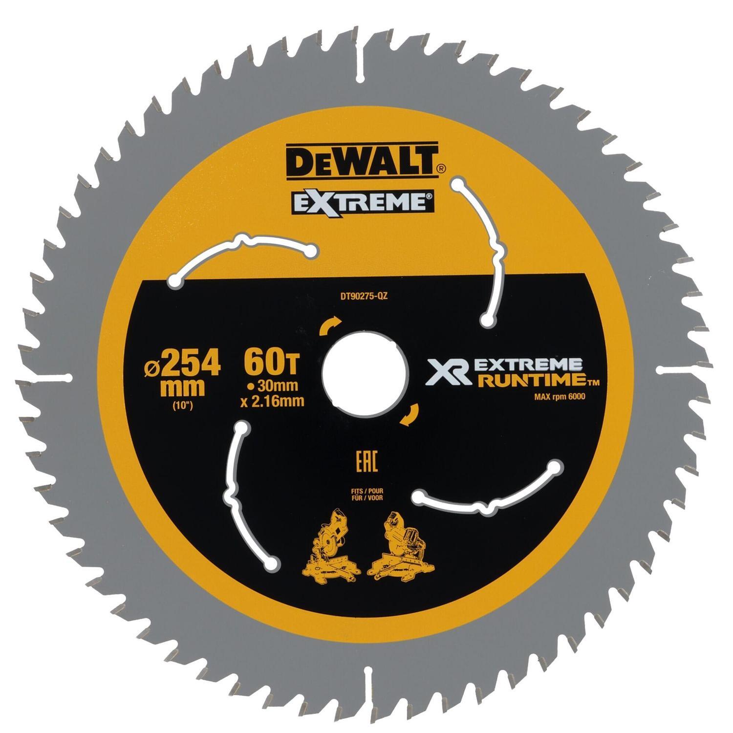 XR Extreme Runtime Circular Saw Blade 254mm X 30mm 60T