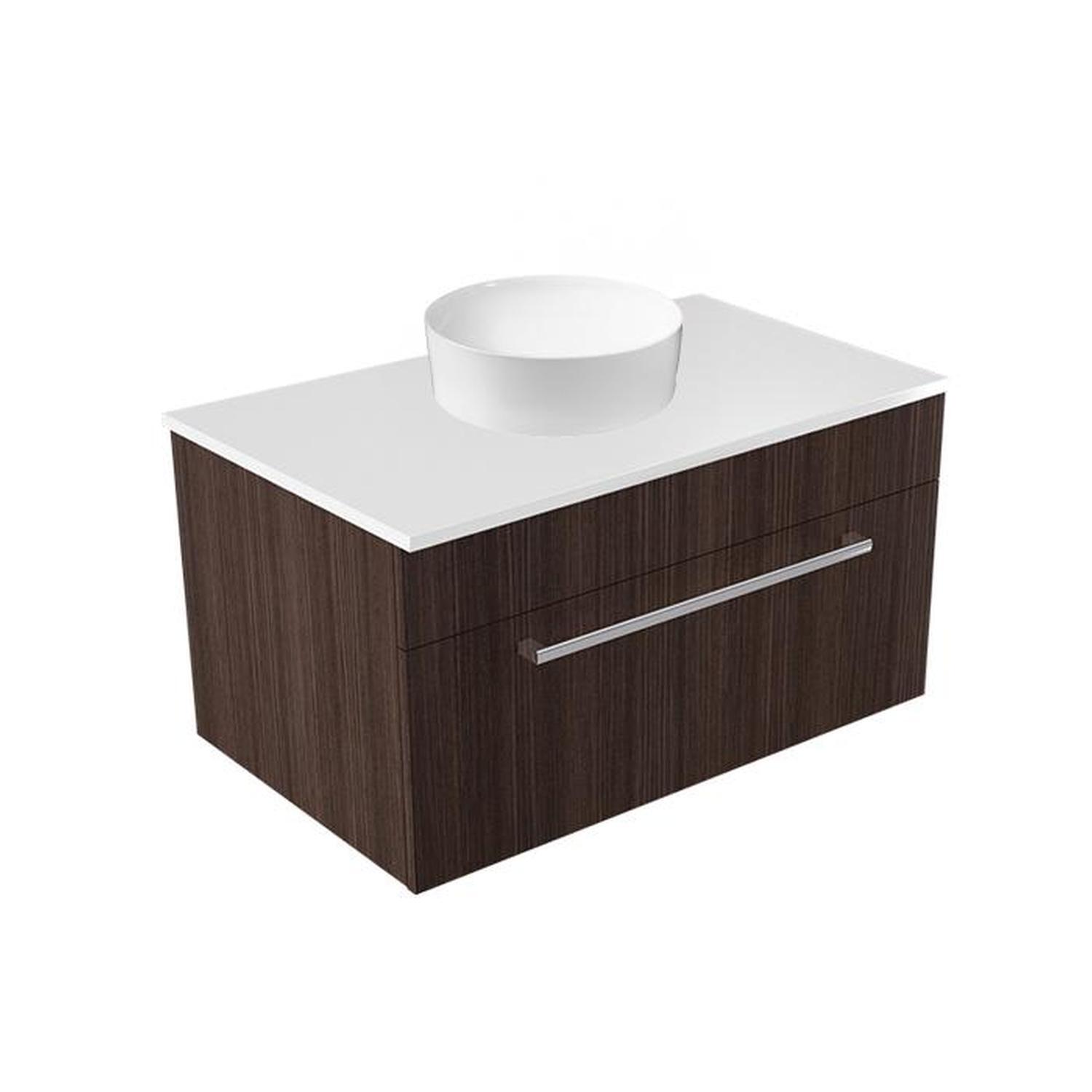 Calais Wall Vanity 750mm Charred Oak