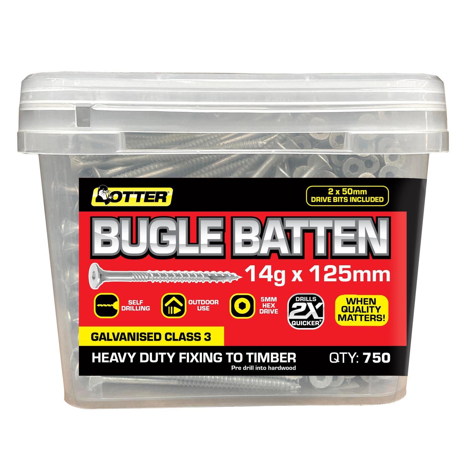 Heavy Duty Timber Screws 14g x 125mm Pack of 750 Galvanised