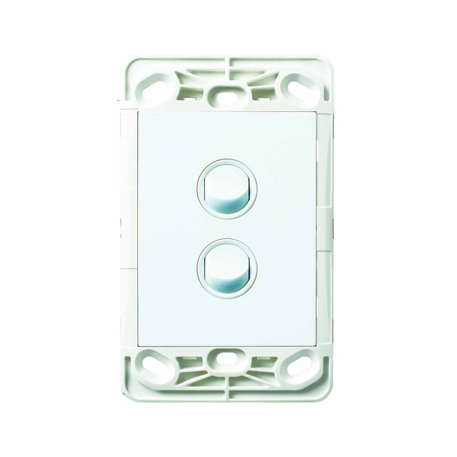VIVO 2 Gang Grid & Mechanism Wall Switch