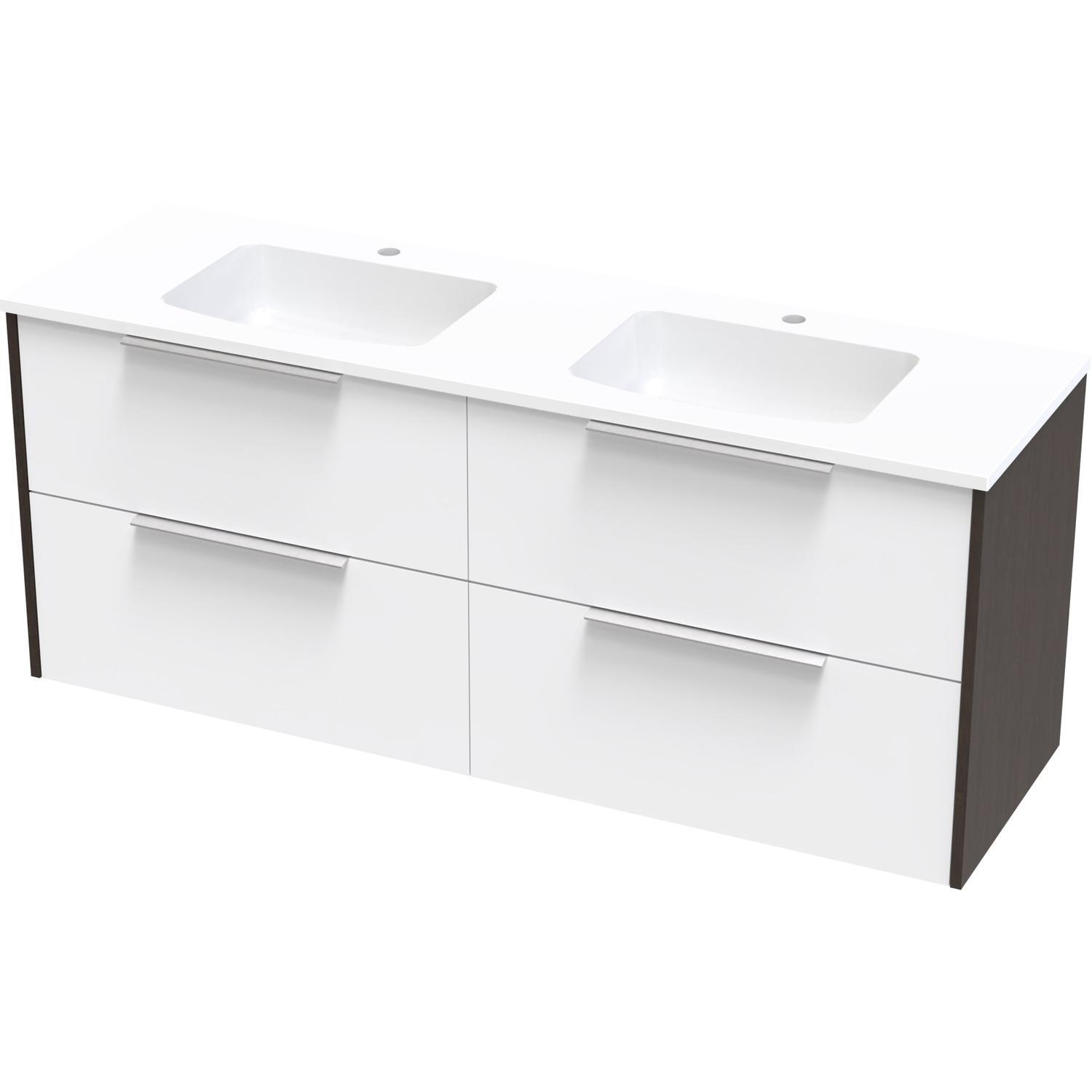 Nikau Grove 1500Db Double Drawer Wall Ultra Gloss White/Colour