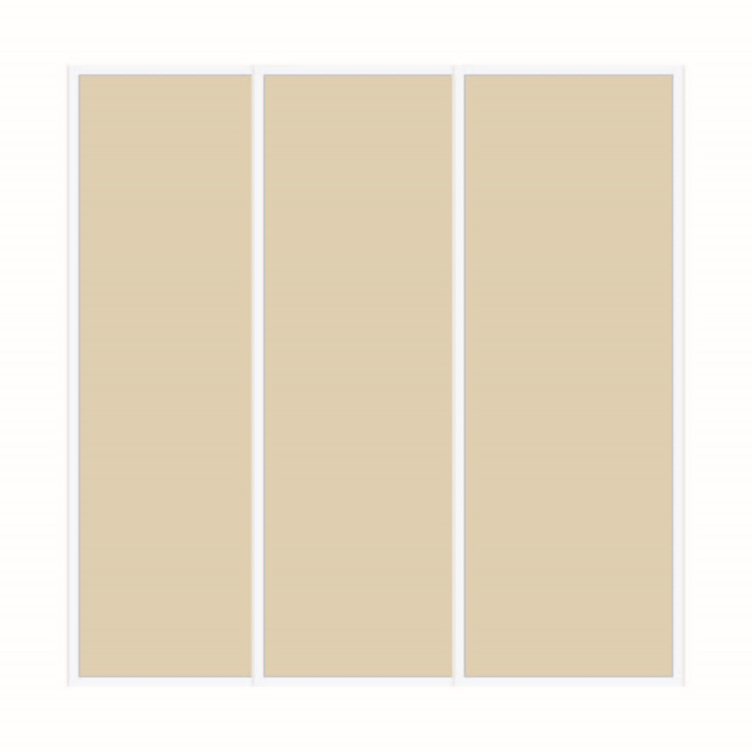 Sliding Wardrobe Door (White Frame) H: 2000mm, W: 800mm Plain MDF
