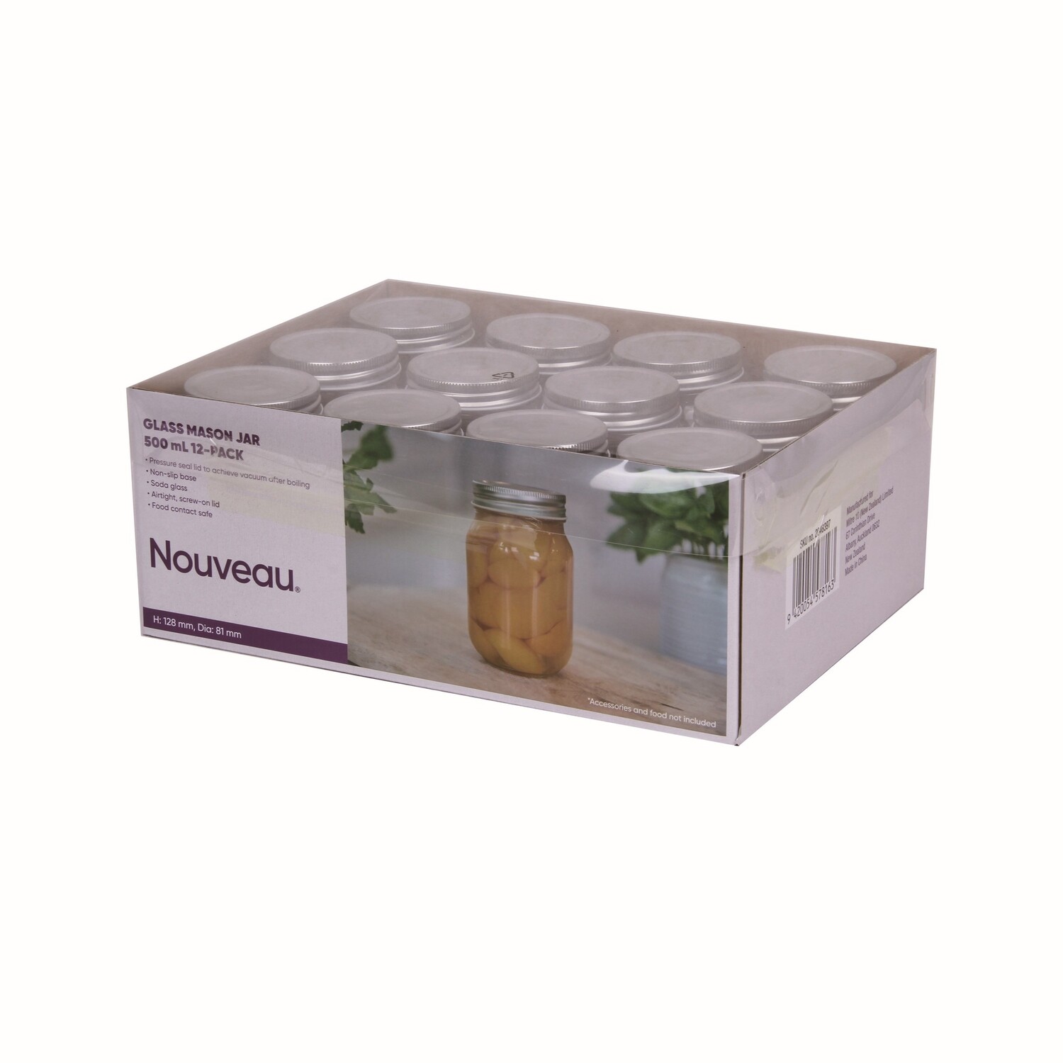 Preserving Jar Soda Glass 500ml 12 Pack