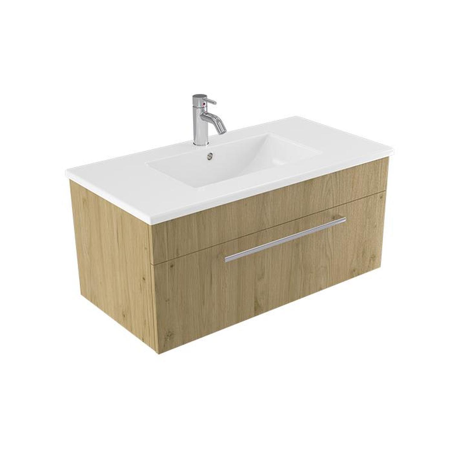 Calais Wall Hung Vanity 900mm French Oak